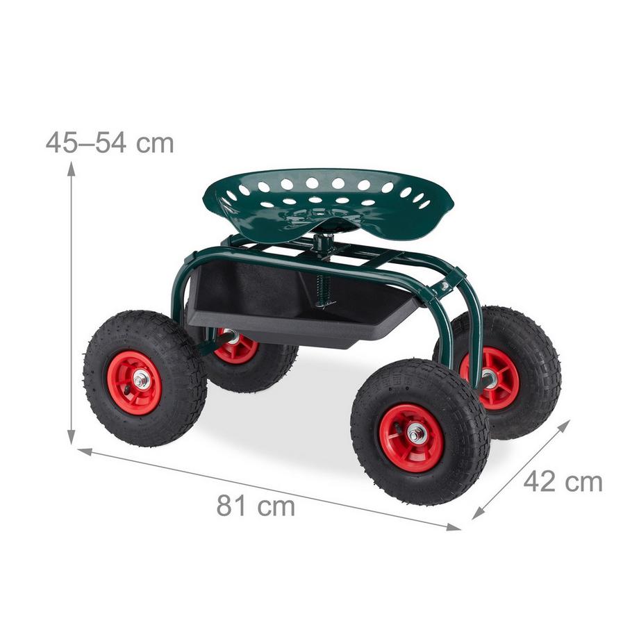 Northix Mobiler Gartensitz mit Stauraum  