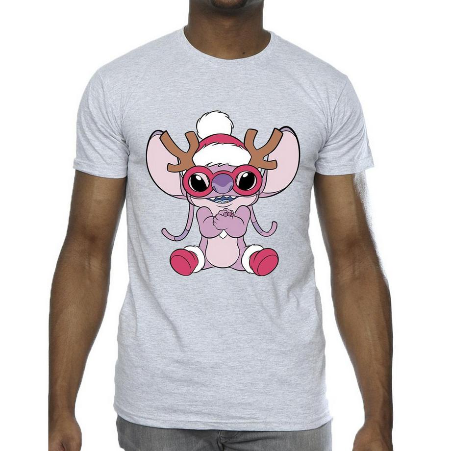 Disney Stitch T-Shirt Imprimé Graphique Noël  