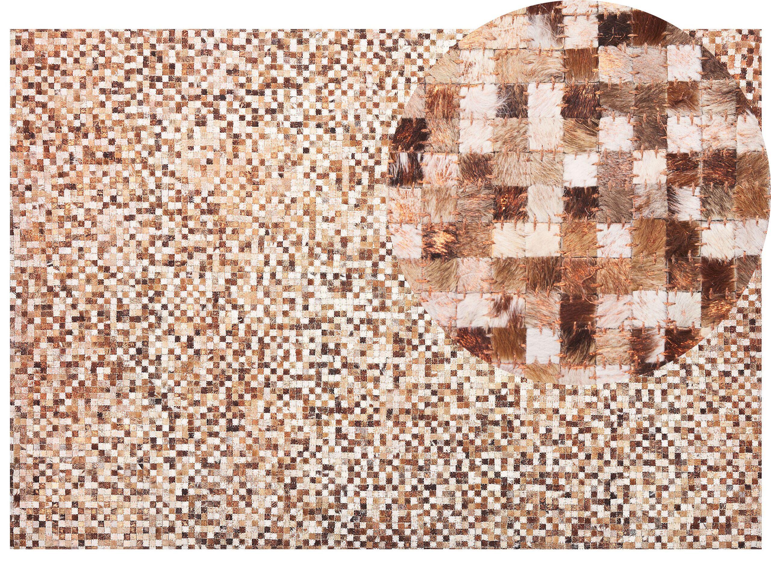 Beliani Teppich aus Echtleder, Kuhfell Modern TORUL  