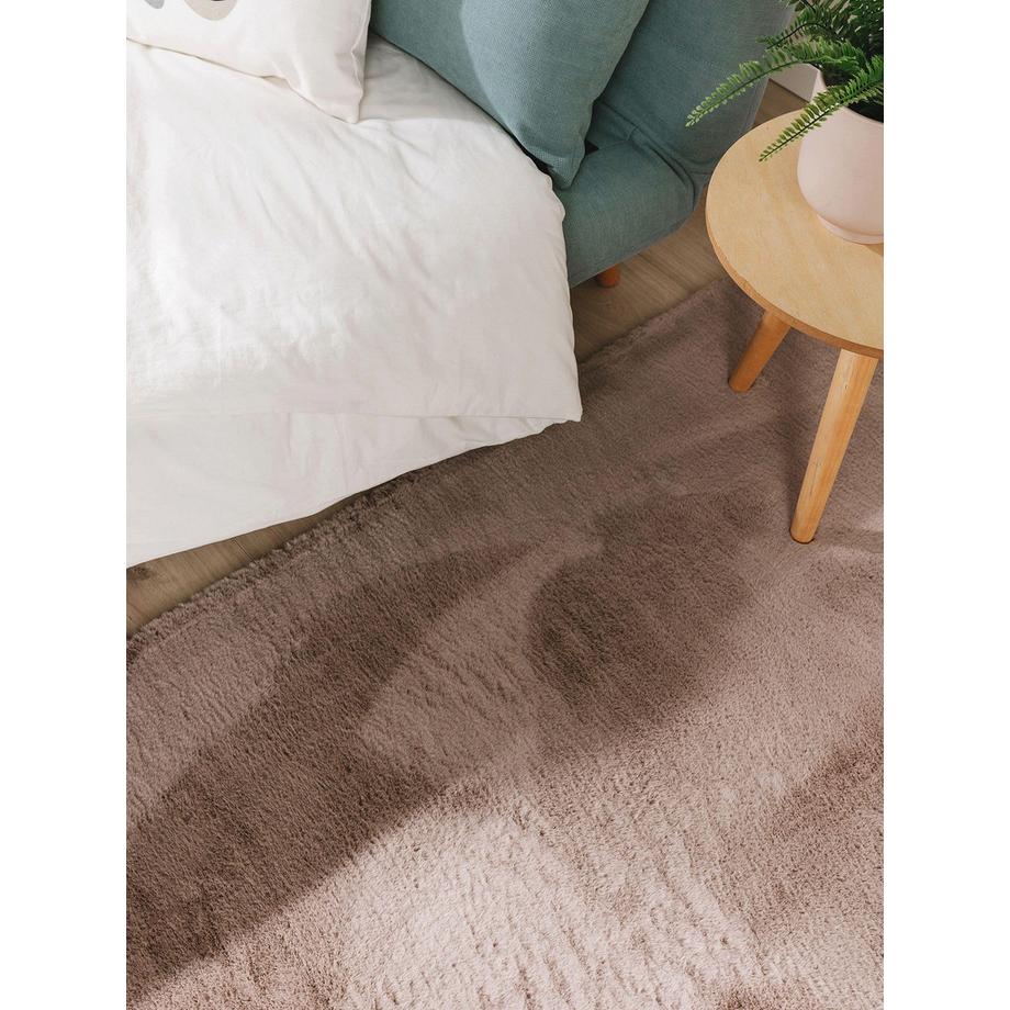 Benuta Tappeto di pelliccia Furry Taupe  