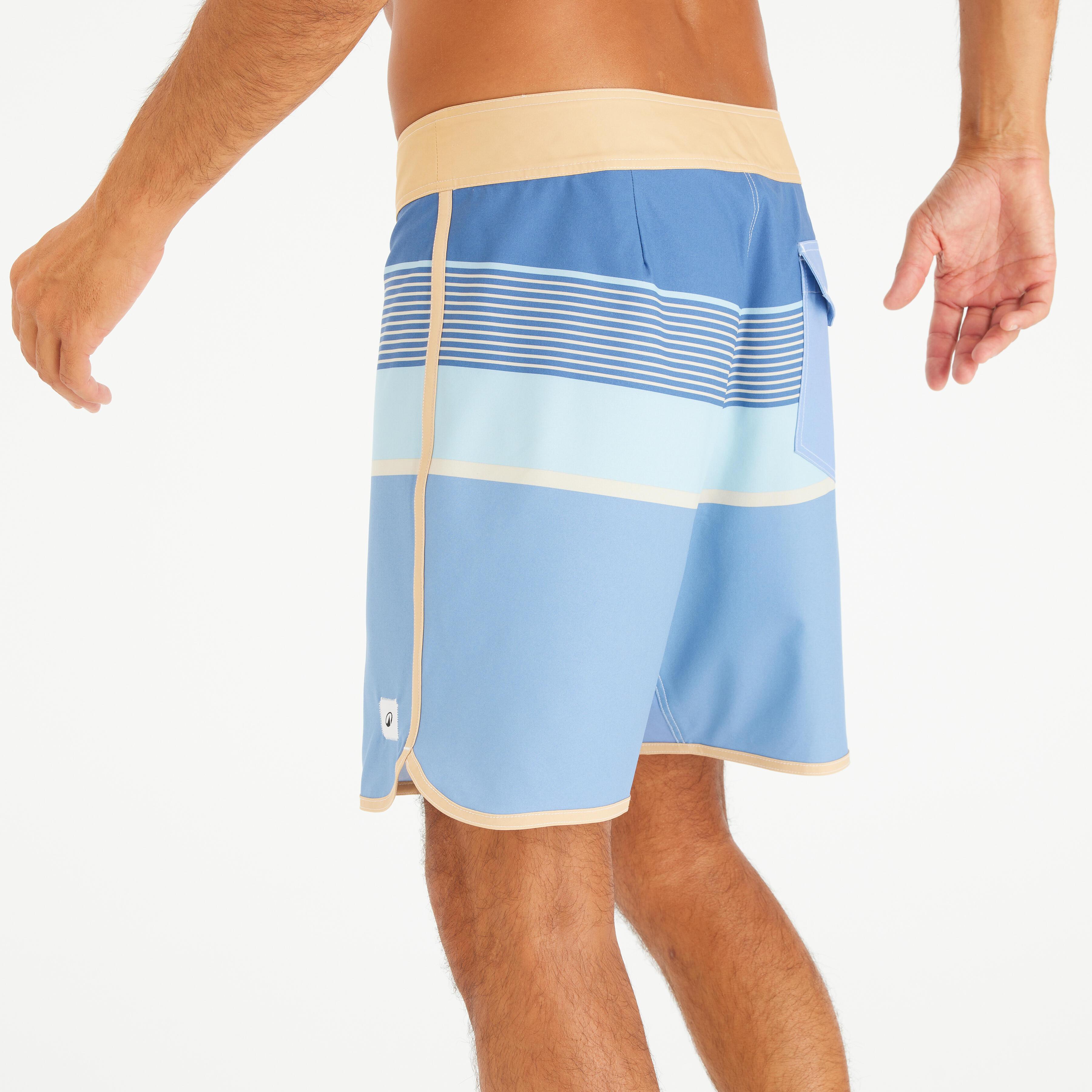 DECATHLON Boardshorts Surf 500 18 Zoll Lang Marineblau  