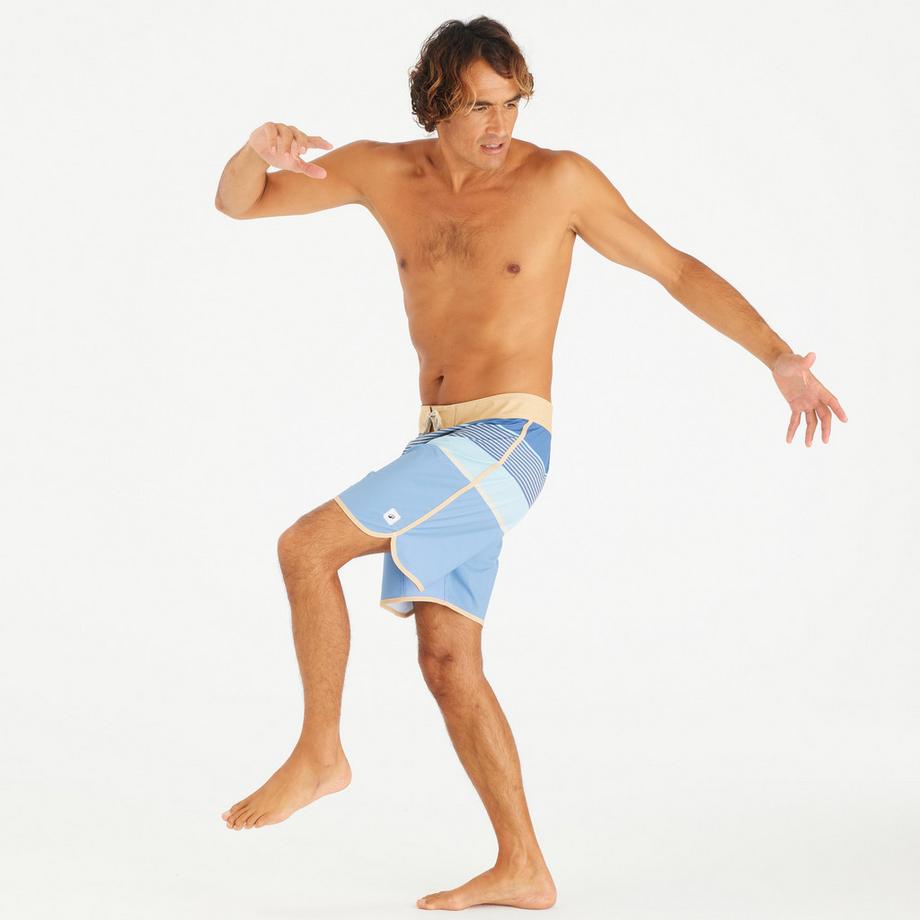 OLAIAN Boardshorts Surf 500 18 Zoll Lang Marineblau  