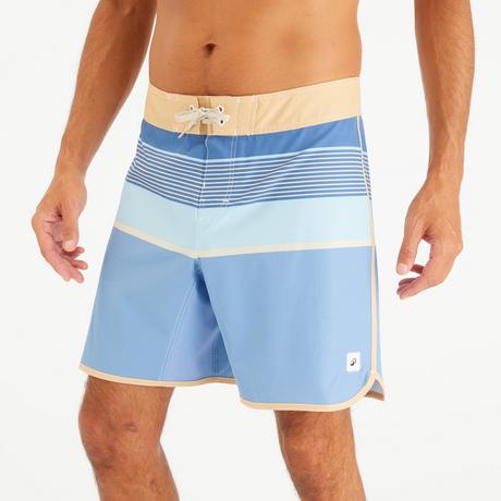 DECATHLON Boardshorts Surf 500 18 Zoll Lang Marineblau  