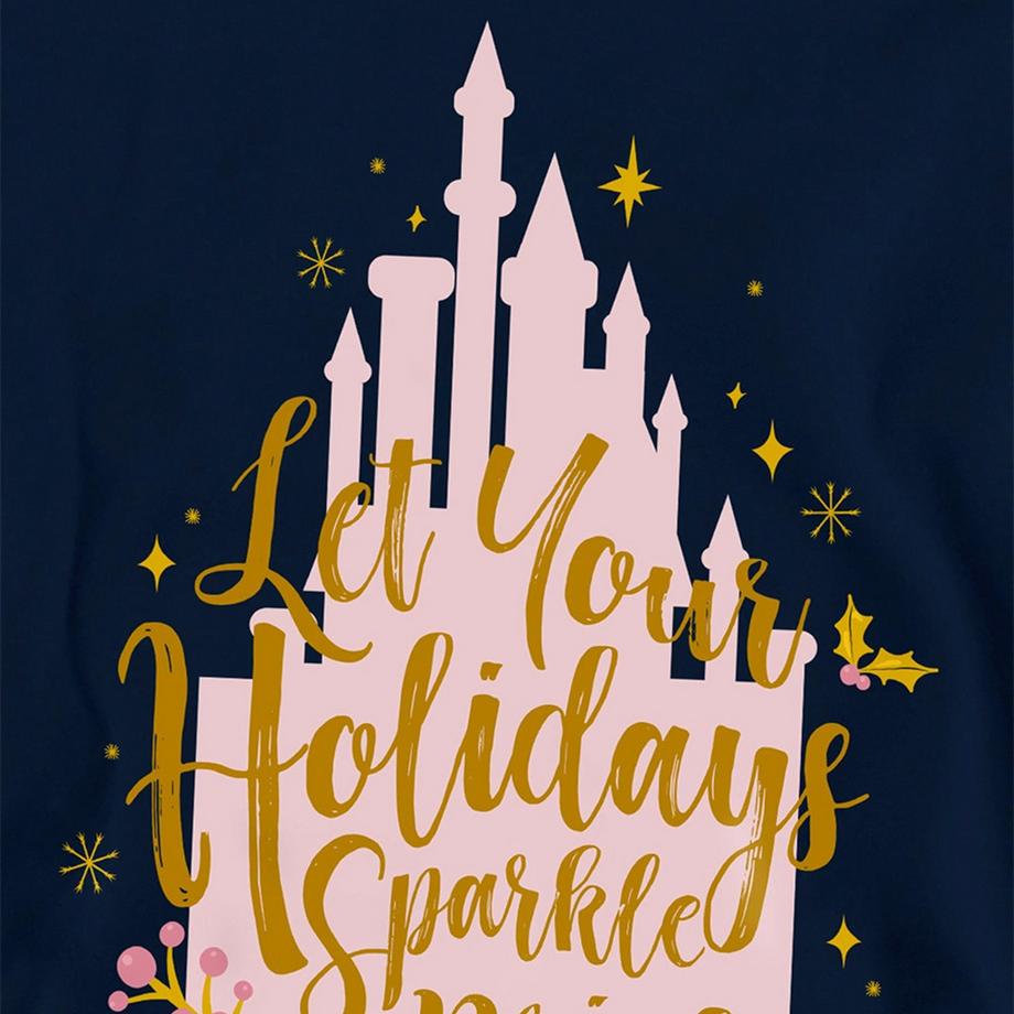 Disney PRINCESS  Let Your Holidays Sparkle Bright Kapuzenpullover, Weihnachtliches Design 