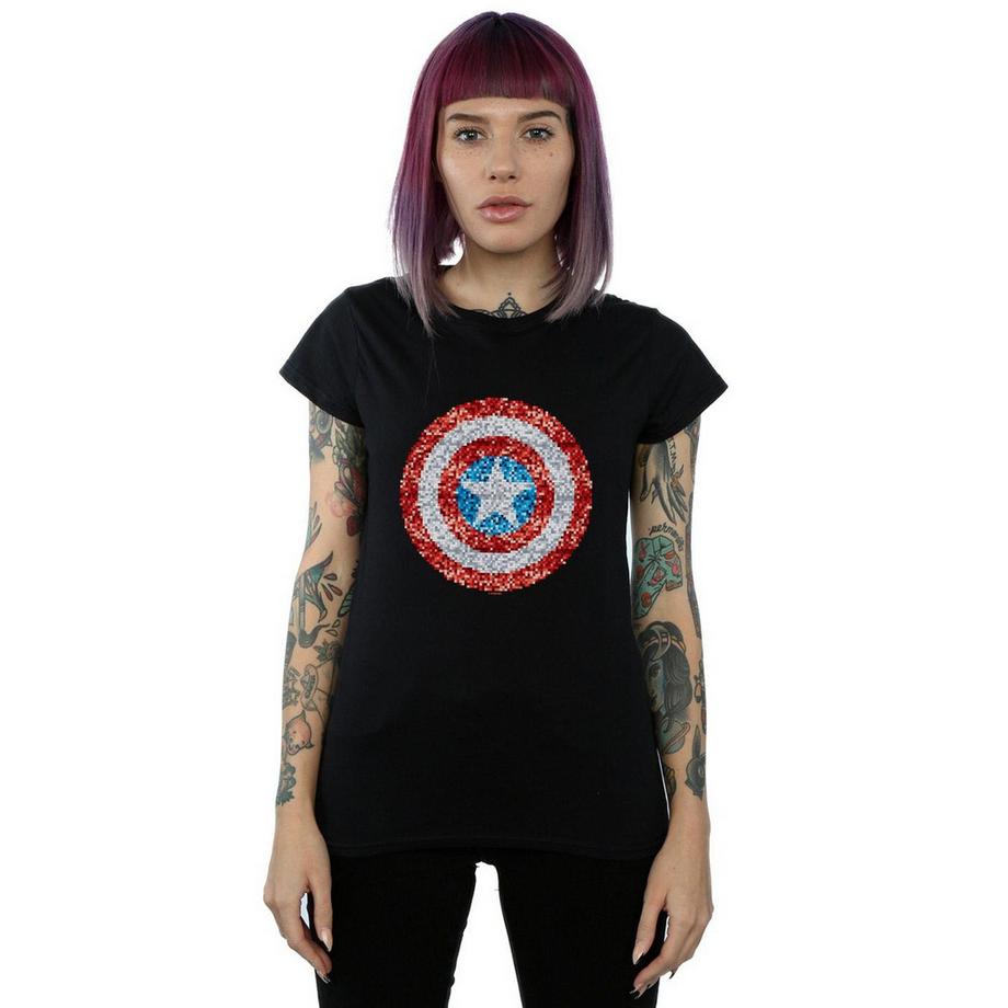 MARVEL Captain America Pixel Shield T-Shirt  