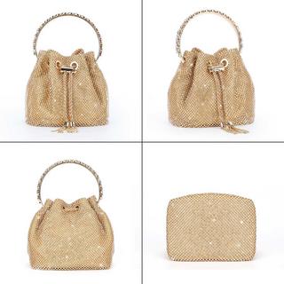 Only-bags.store Glitzer Pailletten Strass Clutch Abendtasche  