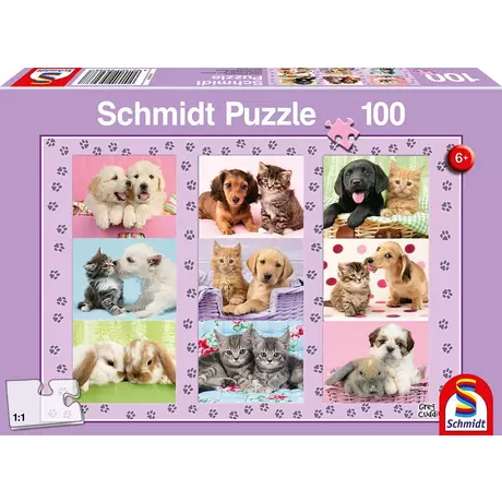 Schmidt  Puzzle Meine Tierfreunde (100Teile) 