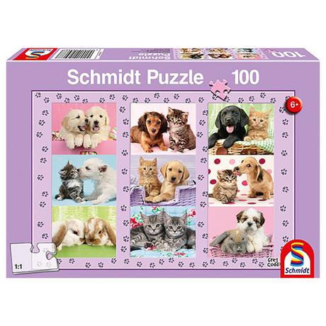 Schmidt Spiele  Schmidt Meine Tierfreunde, 100 Stück 