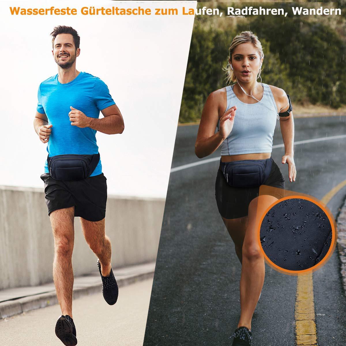 Only-bags.store Wasserdichte Gürteltasche mit grossem Fassungsvermögen  