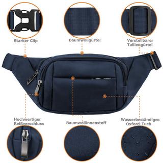 Only-bags.store Wasserdichte Gürteltasche mit grossem Fassungsvermögen  