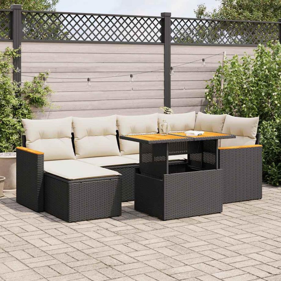 VidaXL set divano da giardino Polirattan  