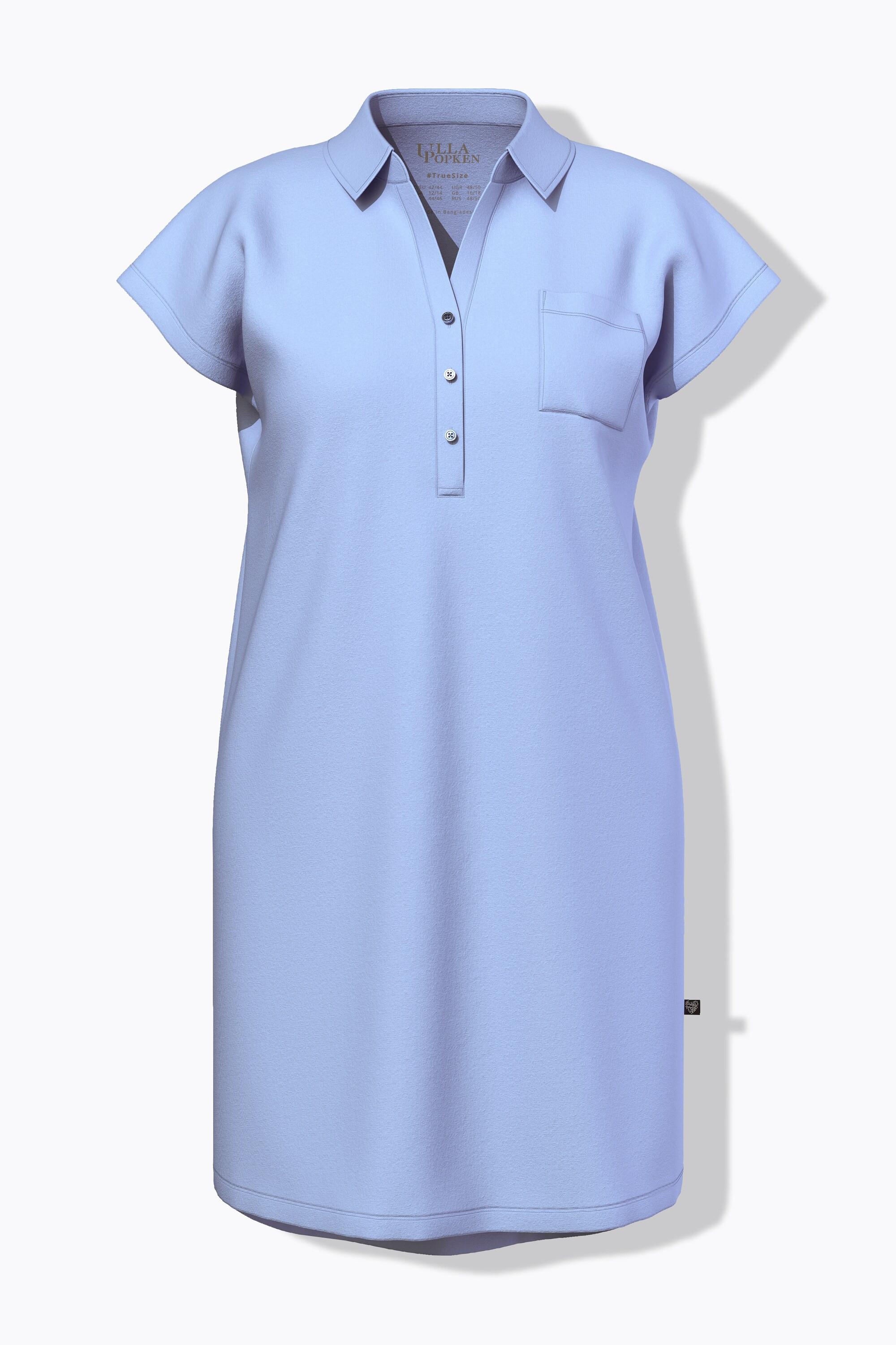 Ulla Popken Camicia da notte oversize collo a camicia scollo a V mezze maniche  