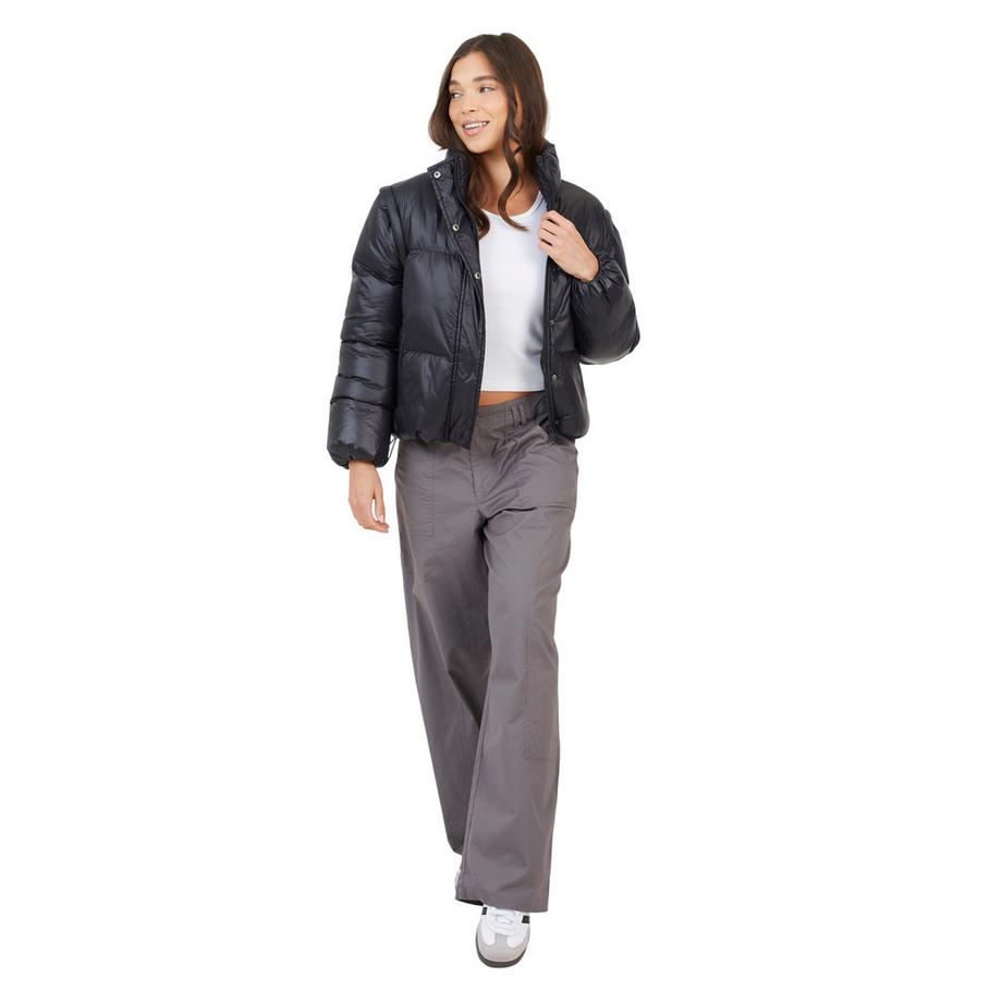 Brave Soul Bangkok Gesteppte Kurze Jacke mit Abnehmbaren Ärmeln  