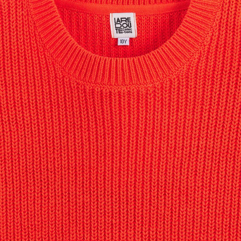 La Redoute Collections  Gerippter Pullover mit rundem Ausschnitt 