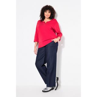 Ulla Popken  Jean Mary, jambe large avec pli marqué, taille confortable 