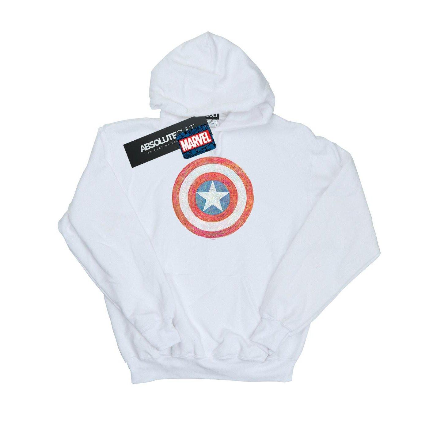 MARVEL  Captain America Sketched Shield Kapuzenpullover 