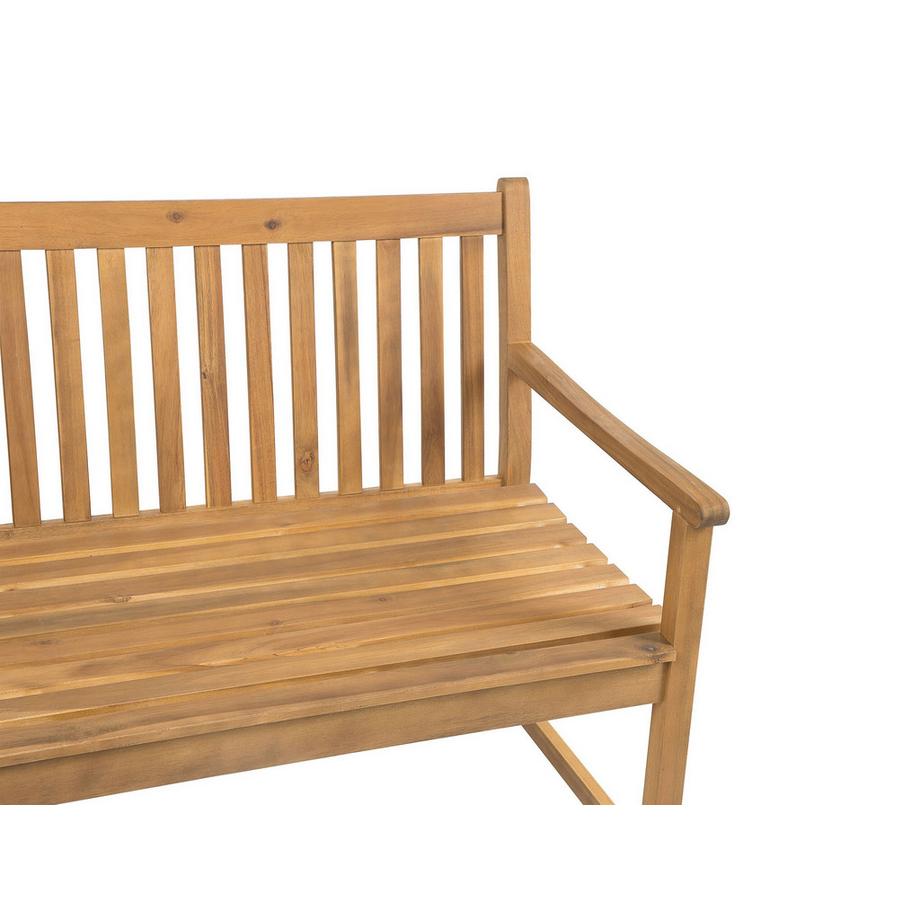 Beliani Gartenbank mit Auflage aus FSC® zertifiziertes Akazienholz Klassisch VIVARA  