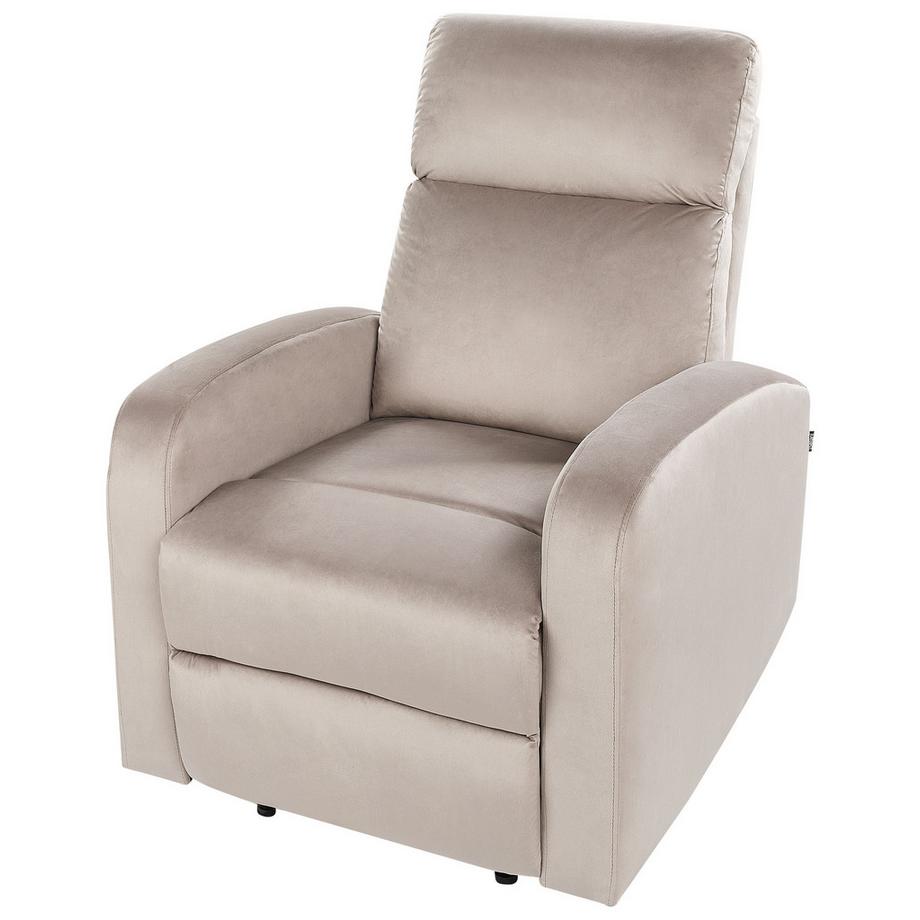 Beliani Fauteuil inclinable électrique en Velours Moderne VERDAL  