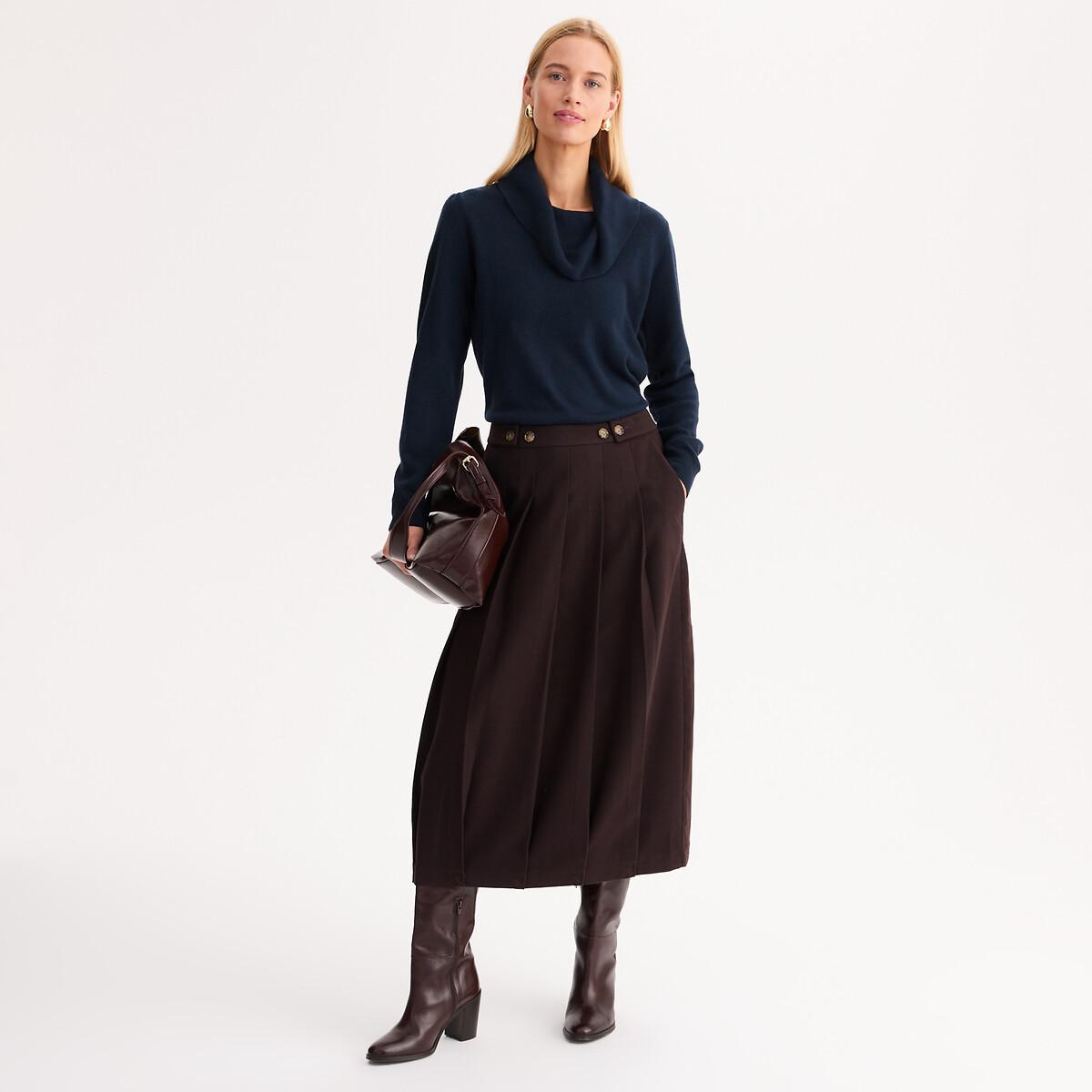 La Redoute Collections Jupe évasée en flanelle A-Line  