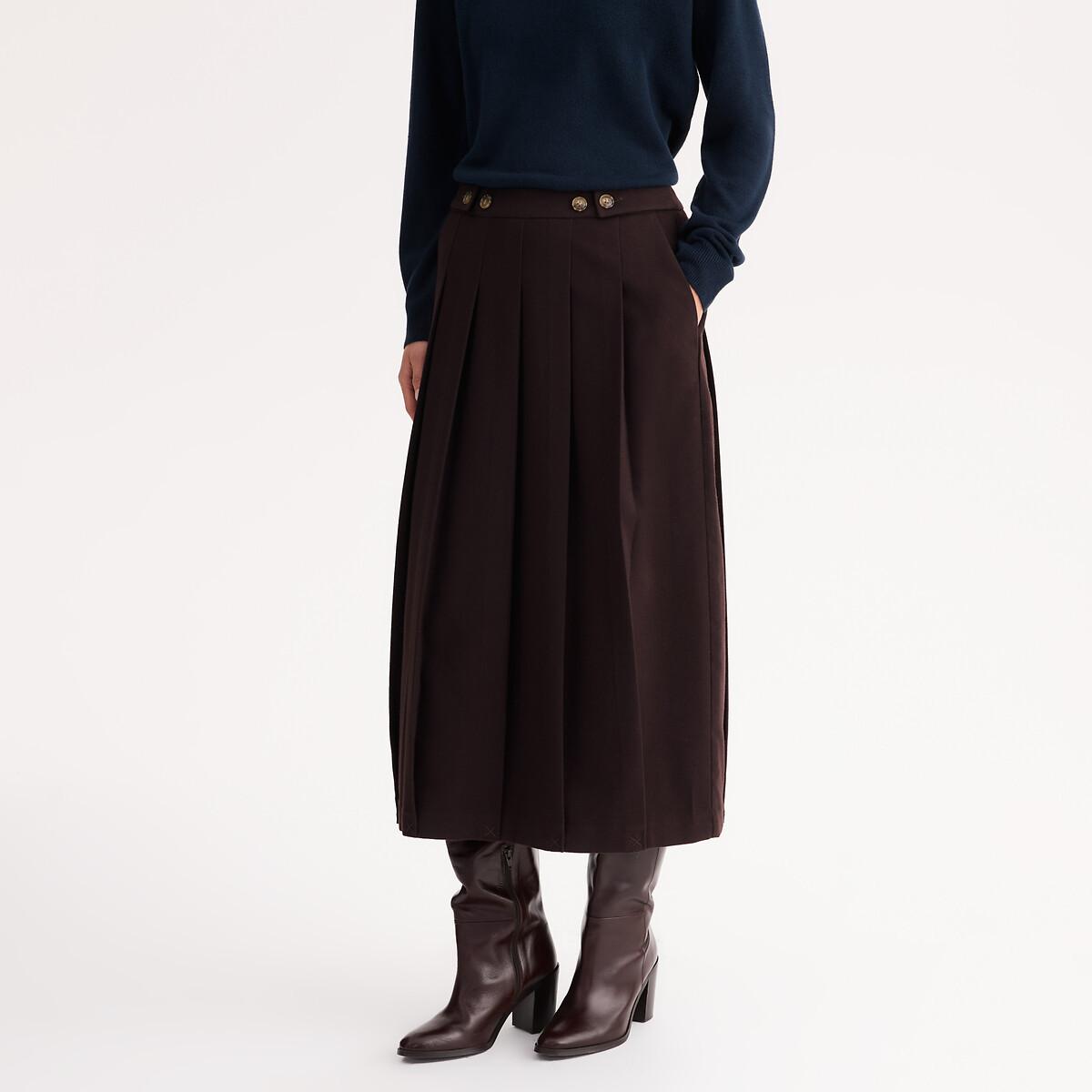 La Redoute Collections Jupe évasée en flanelle A-Line  