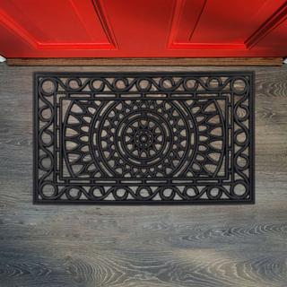 Northix zerbino rettangolare in gomma effetto ferro  