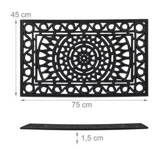 Northix zerbino rettangolare in gomma effetto ferro  