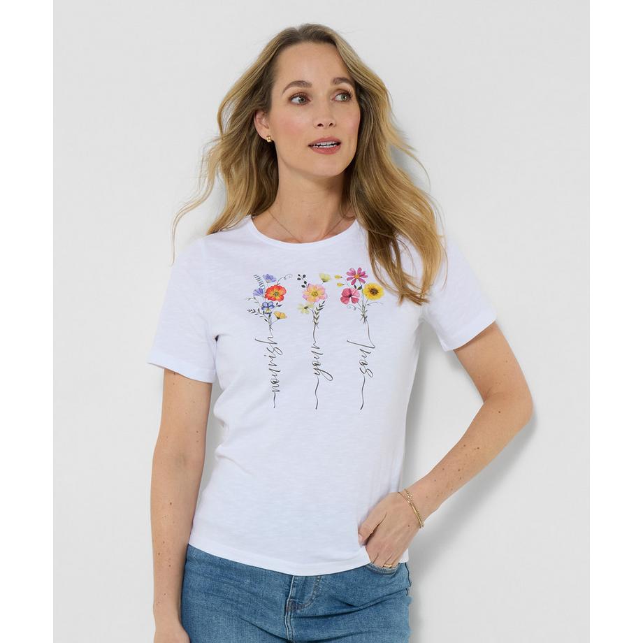 Joe Browns T-Shirt mit Blumenmotiv  
