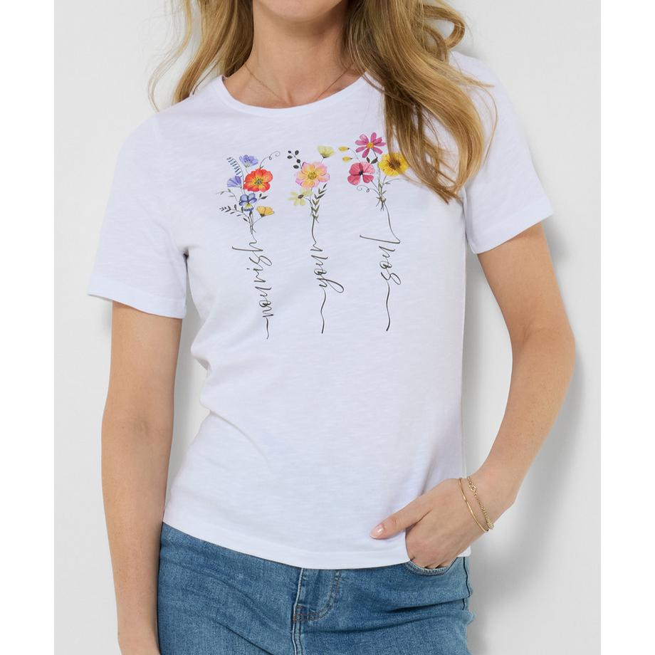 T-Shirt mit Blumenmotiv