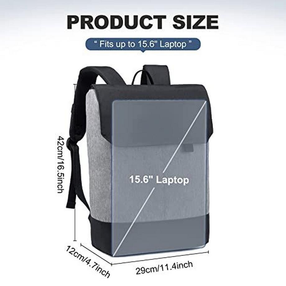 Only-bags.store Zaino impermeabile per adolescenti piccolo con scomparto per laptop da 15.6 pollici antifurto  