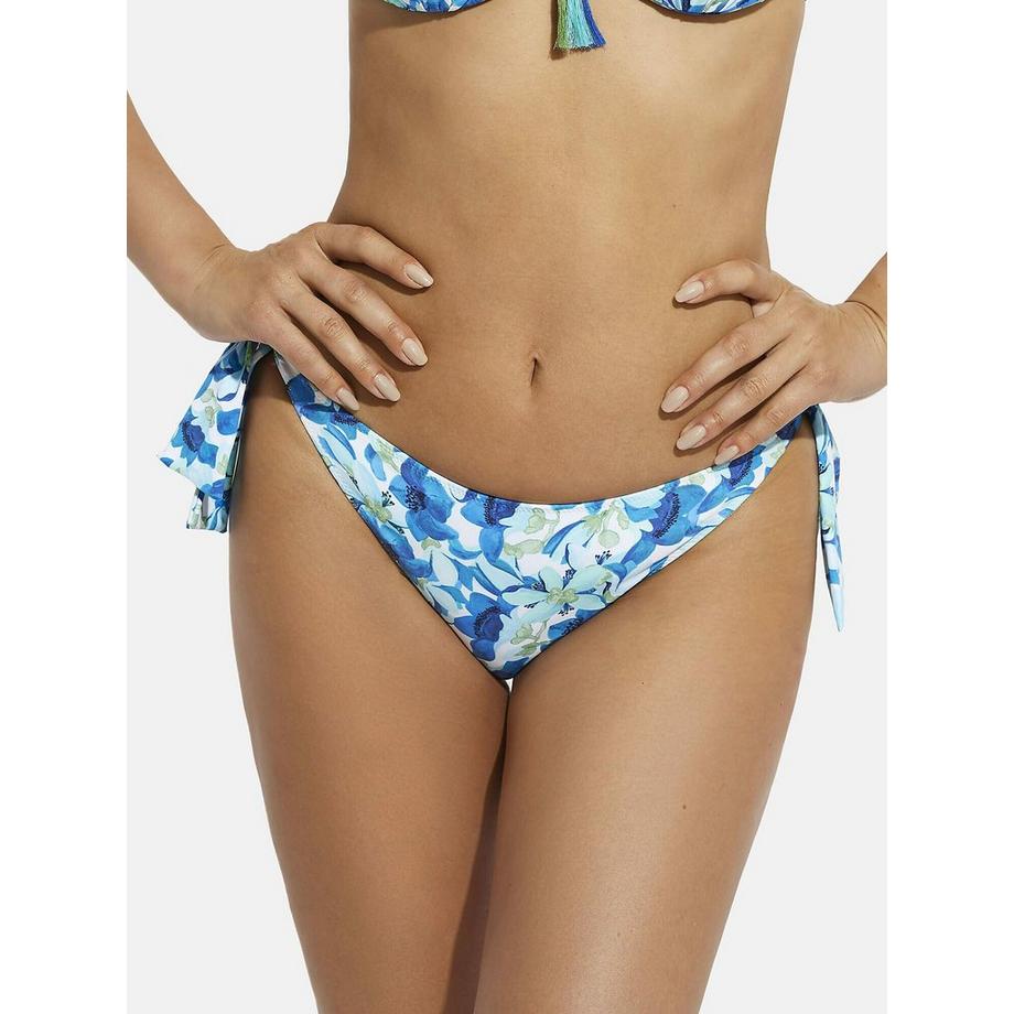 Bikini-Strümpfe mit Bindebändern niedrige Taille Rosé