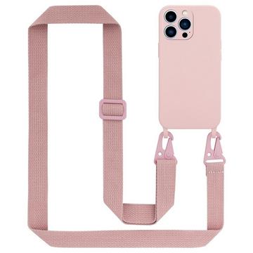 Chaîne de téléphone portable compatible avec Apple iPhone 13 PRO MAX - Coque de protection en silicone avec cordelette réglable