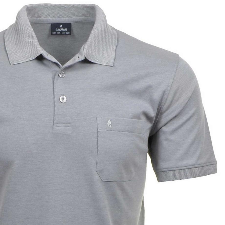 Ragman Softknit Poloshirt Bequeme Passform  