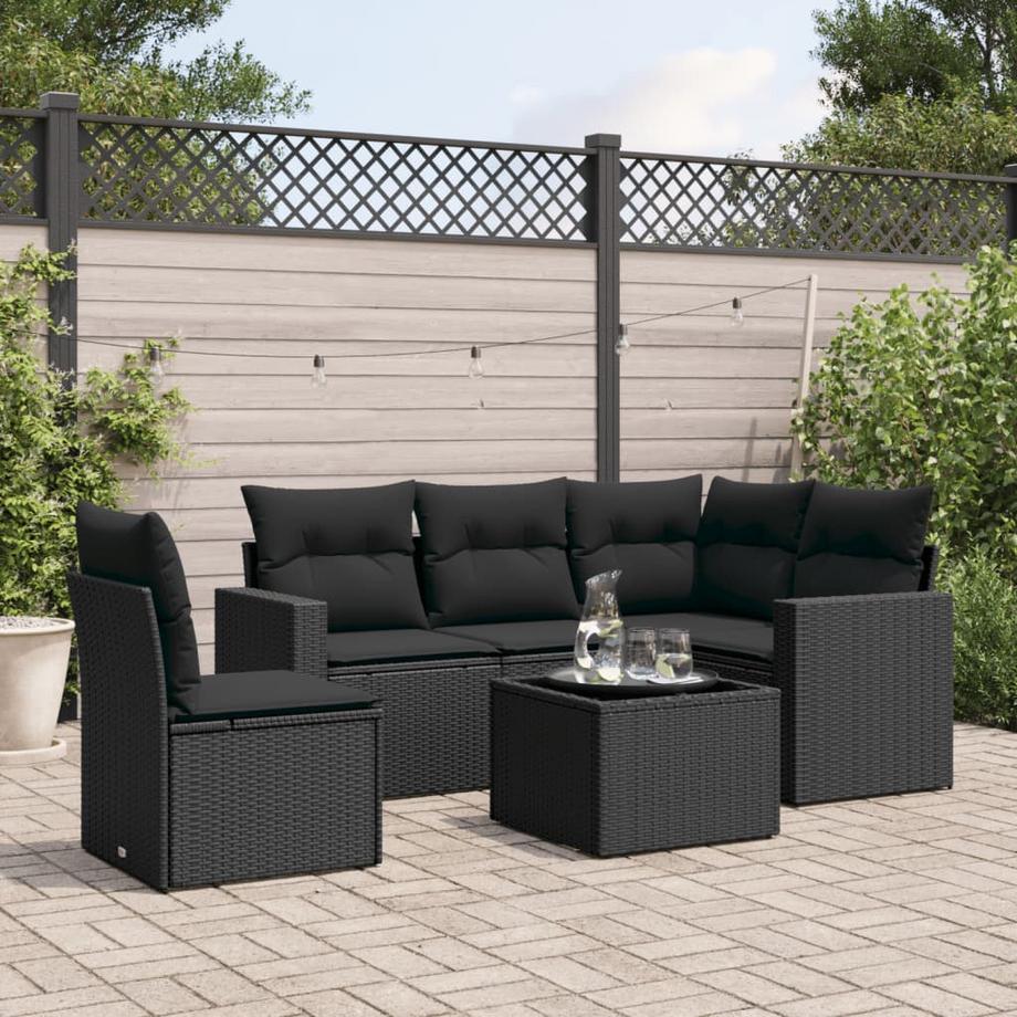 VidaXL set divano da giardino Polirattan  