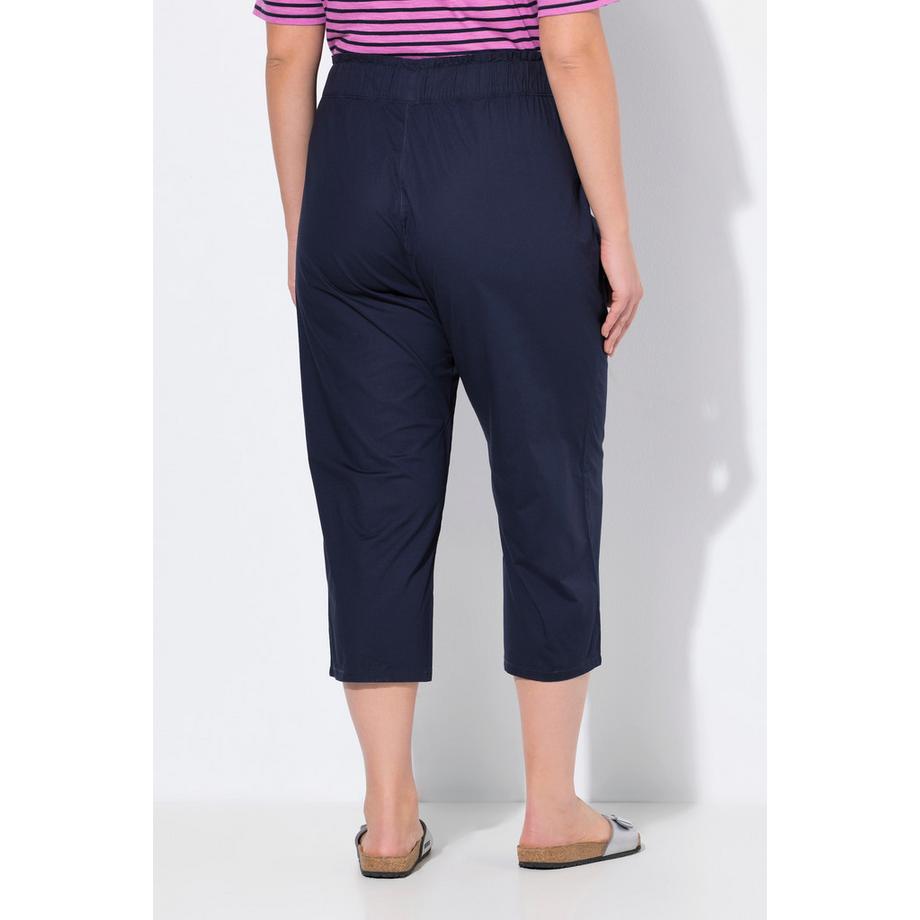 Ulla Popken Rose Weites Bein Culotte Elastikbund Rüsche  