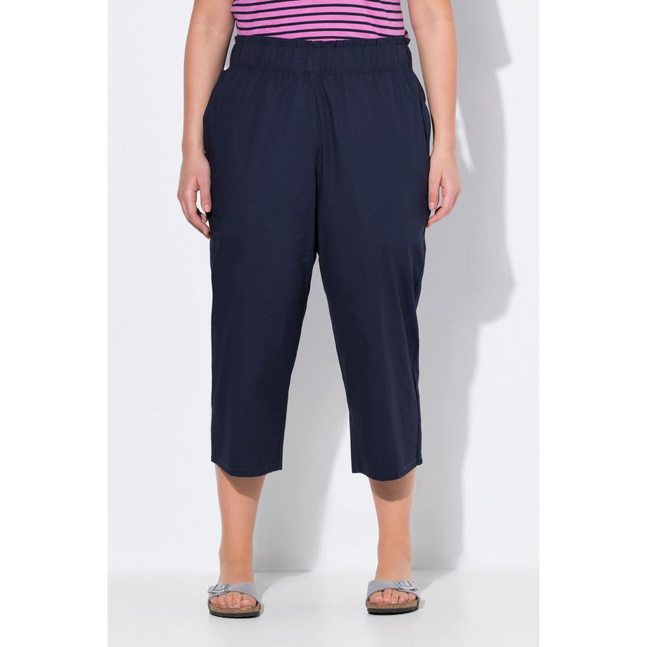 Ulla Popken Rose Weites Bein Culotte Elastikbund Rüsche  