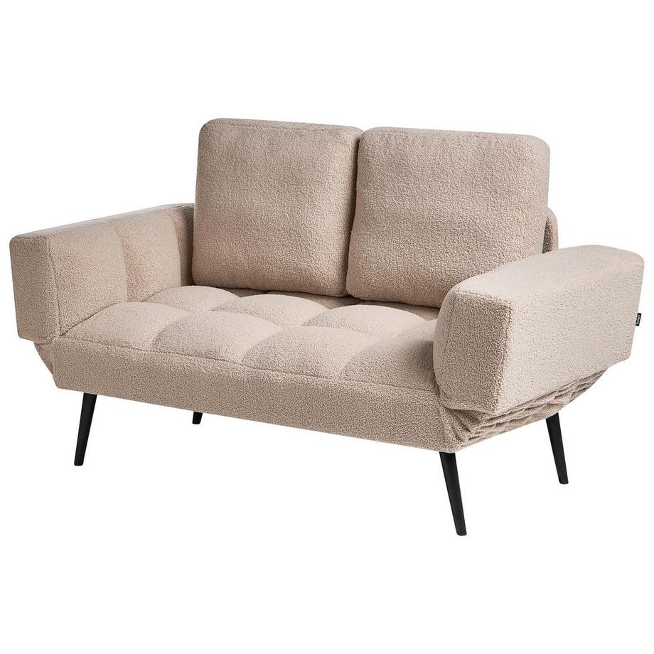 Beliani Schlafsofa aus Bouclé Retro BREKKE  