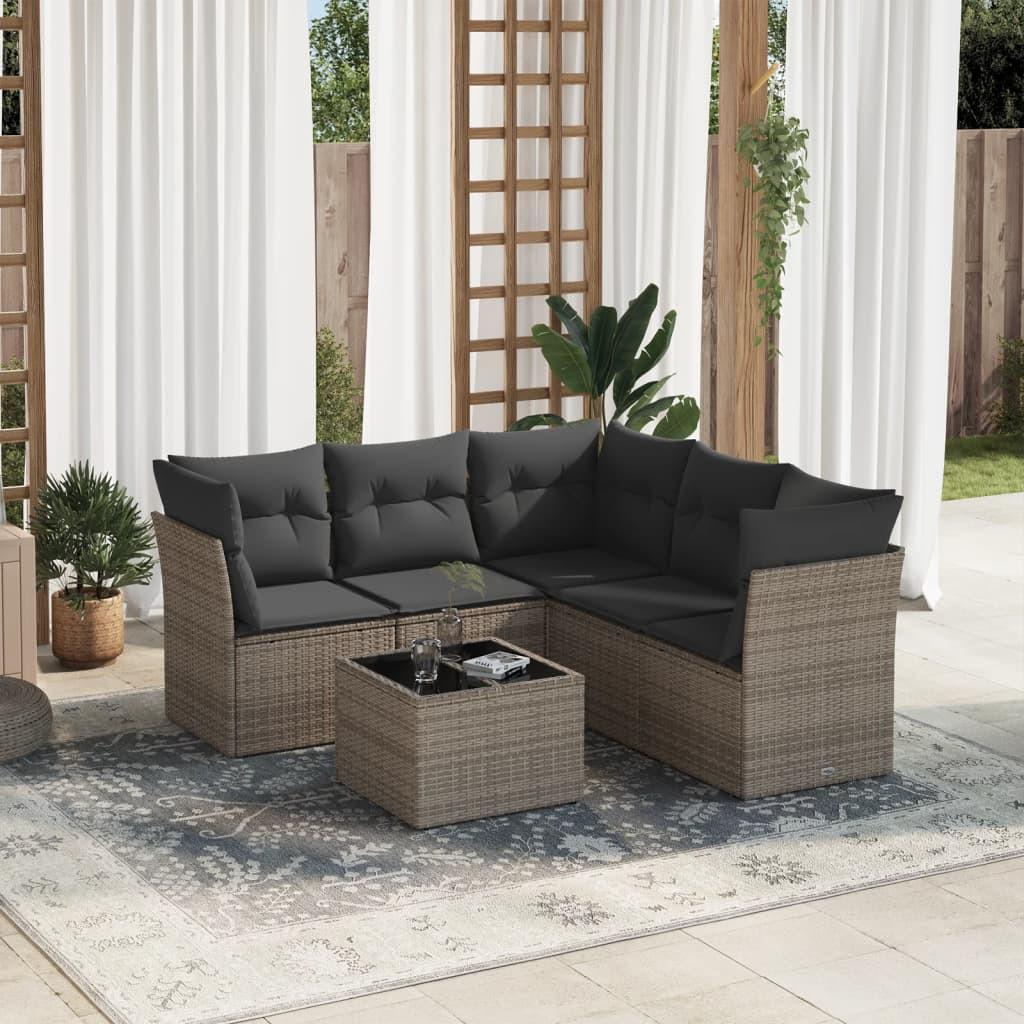 VidaXL set divano da giardino Polirattan  