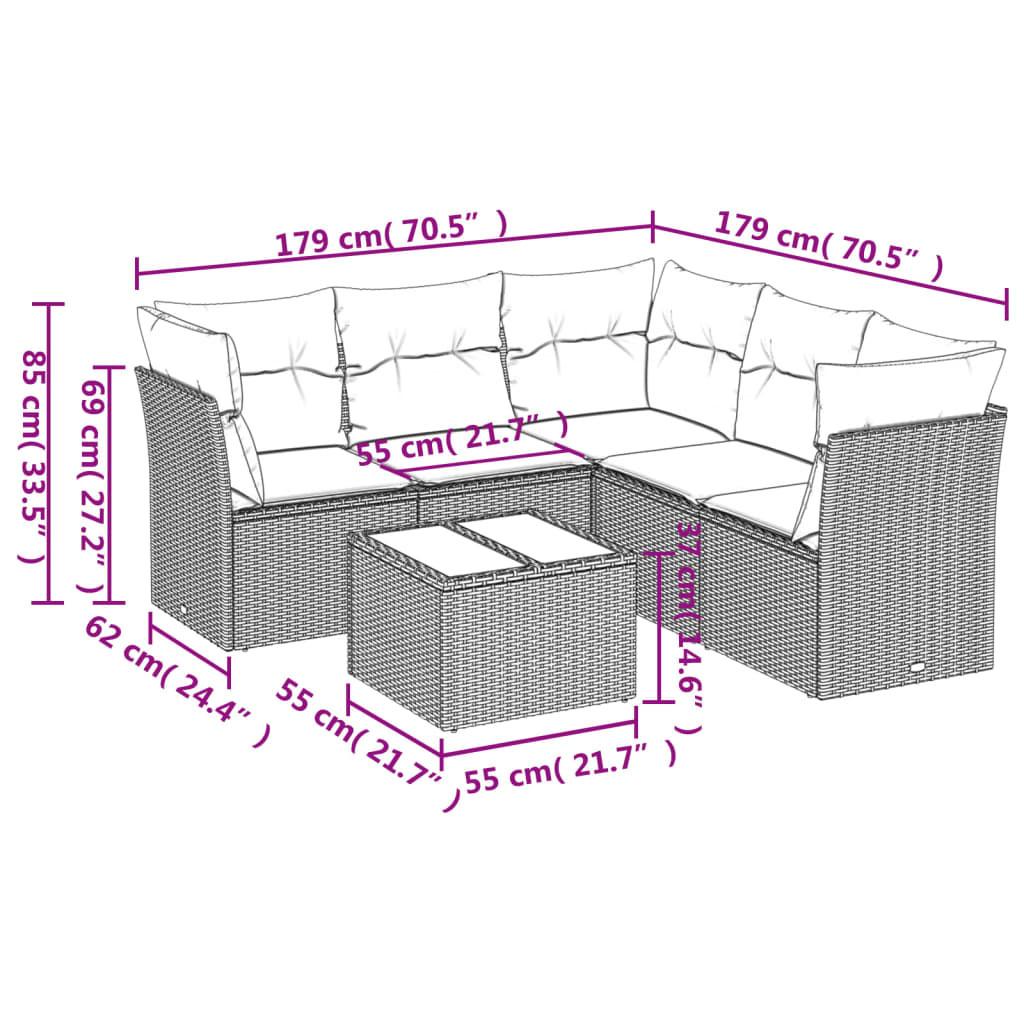 VidaXL Ensemble de canapés de jardin rotin synthétique  