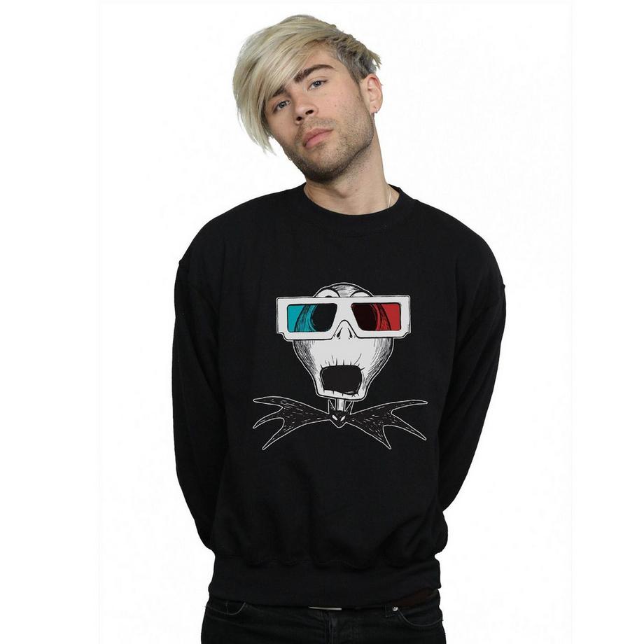 Disney Nightmare Before Christmas Jack Skellington Lunettes 3D Sweatshirt  