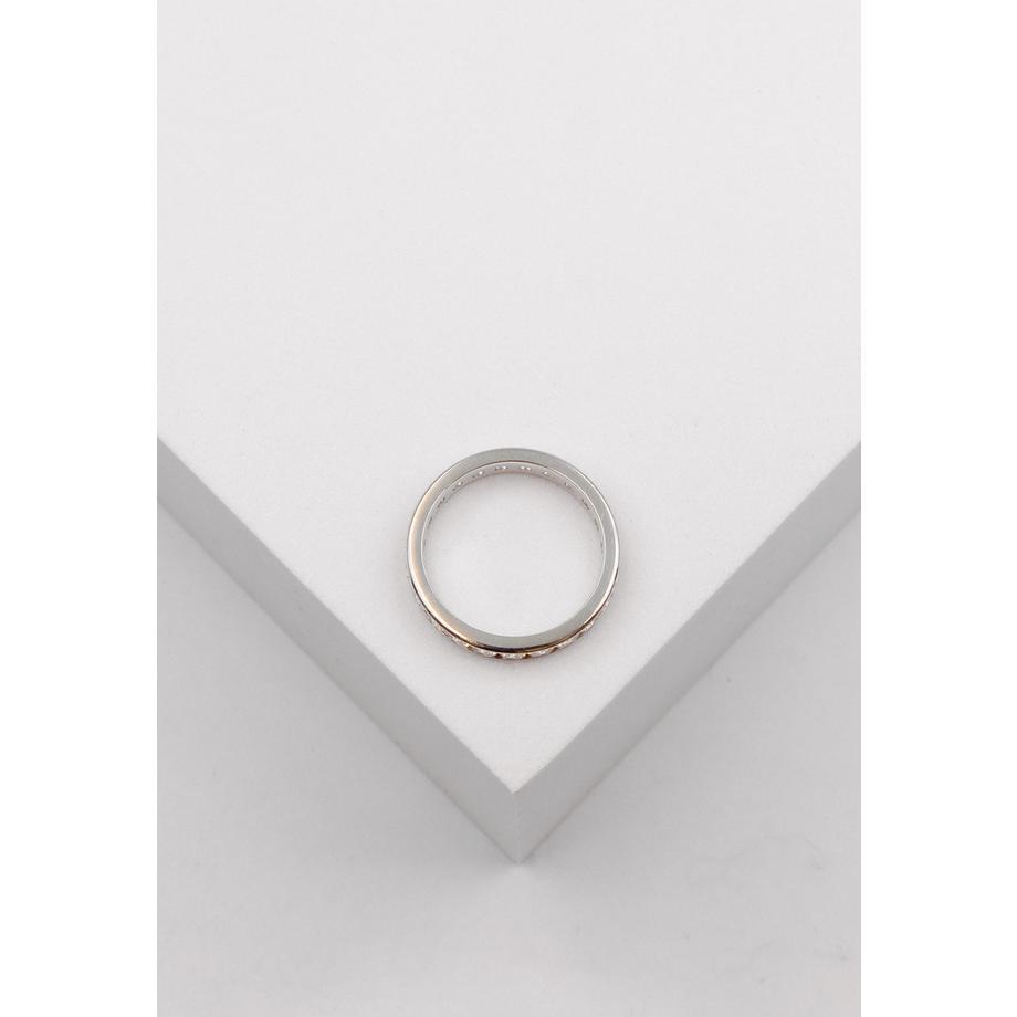 MUAU Schmuck  Memoire Ring Weissgold 750 Zirkonia 