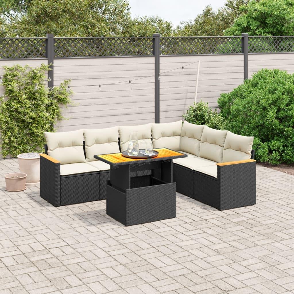 VidaXL Ensemble de canapés de jardin rotin synthétique  