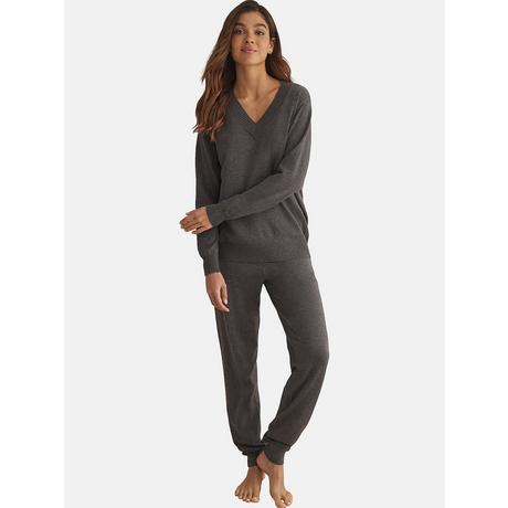 Selmark  Tenue détente et intérieur pyjama pantalon top col V TRICOTP98 