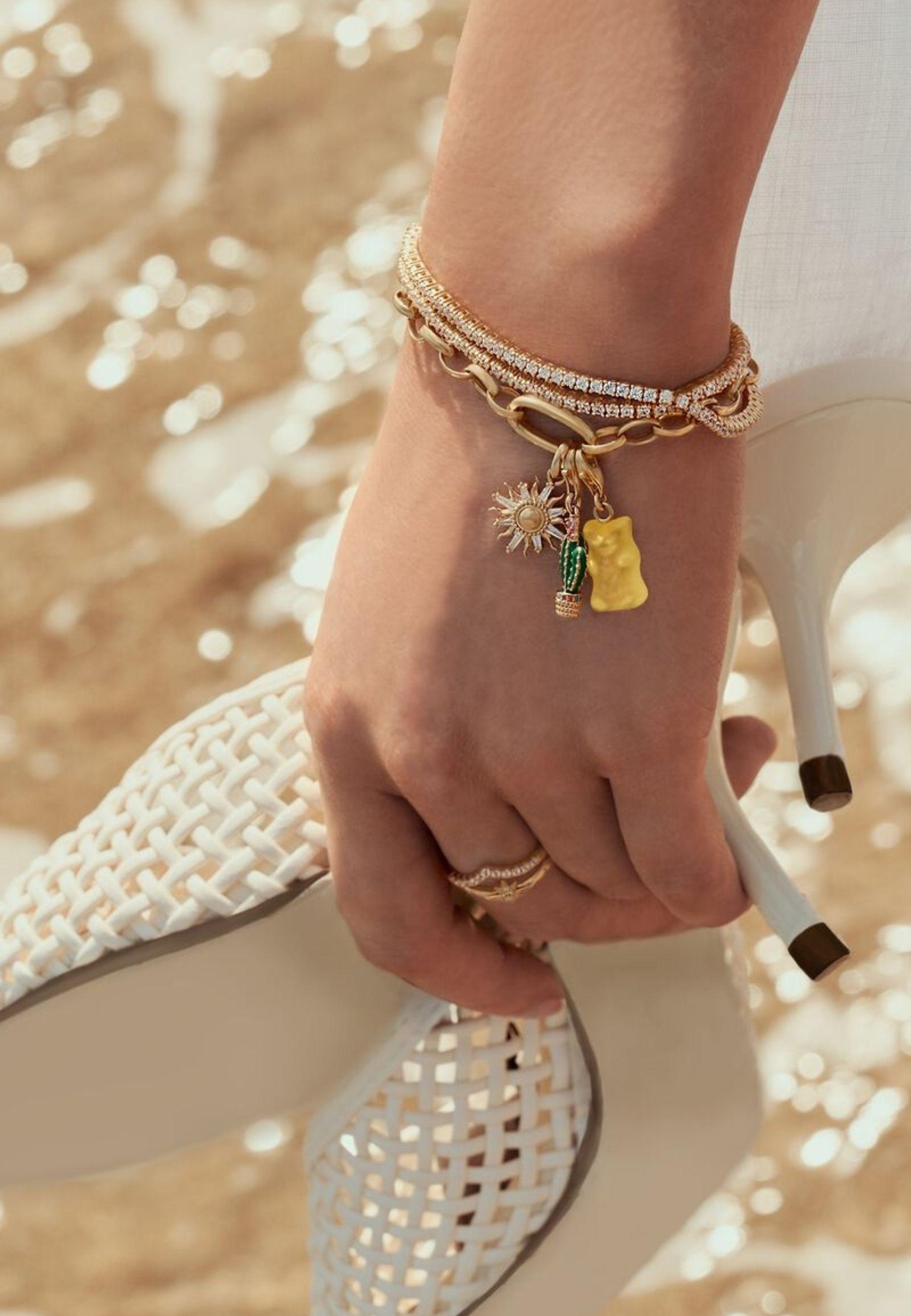 Thomas Sabo  Charm-Anhänger Sonne mit Steinen Connect veret 