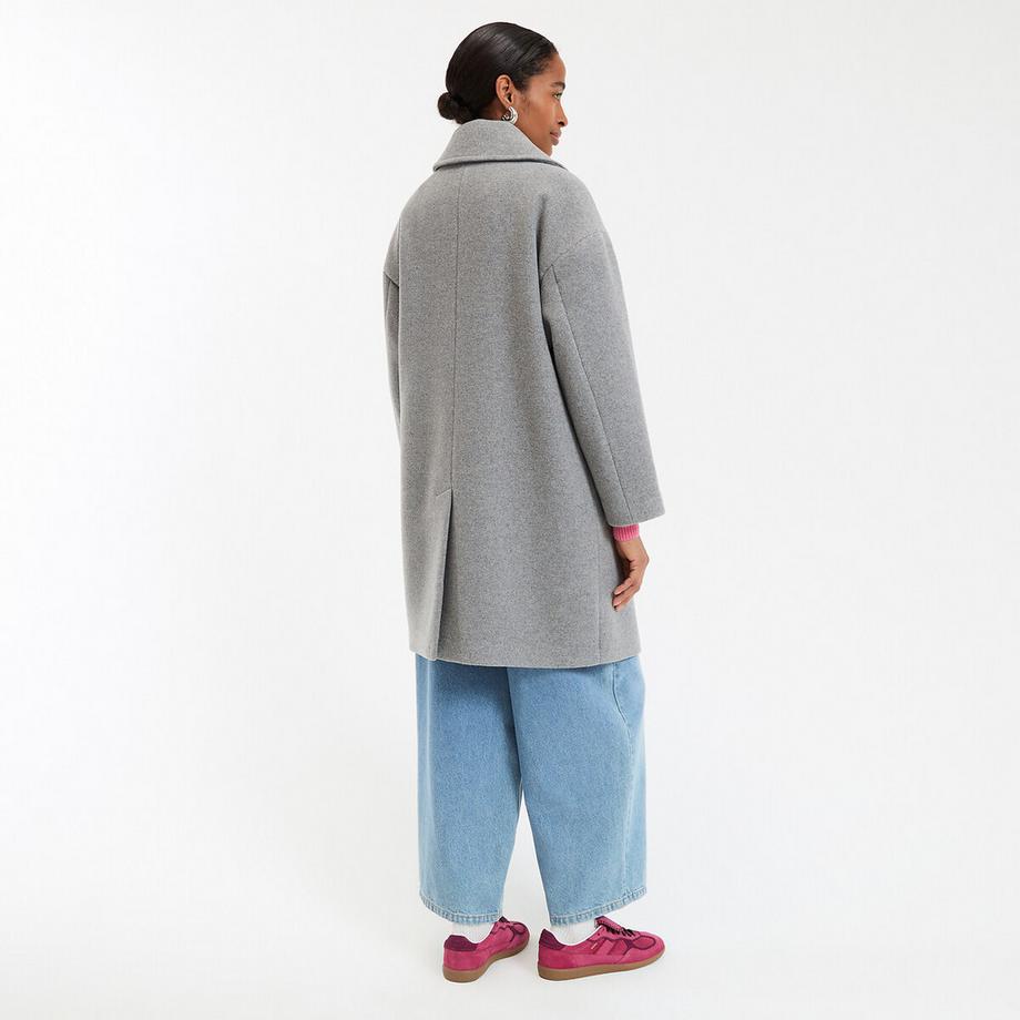 La Redoute Collections Halblanger Wintermantel mit Knopfverschluss  