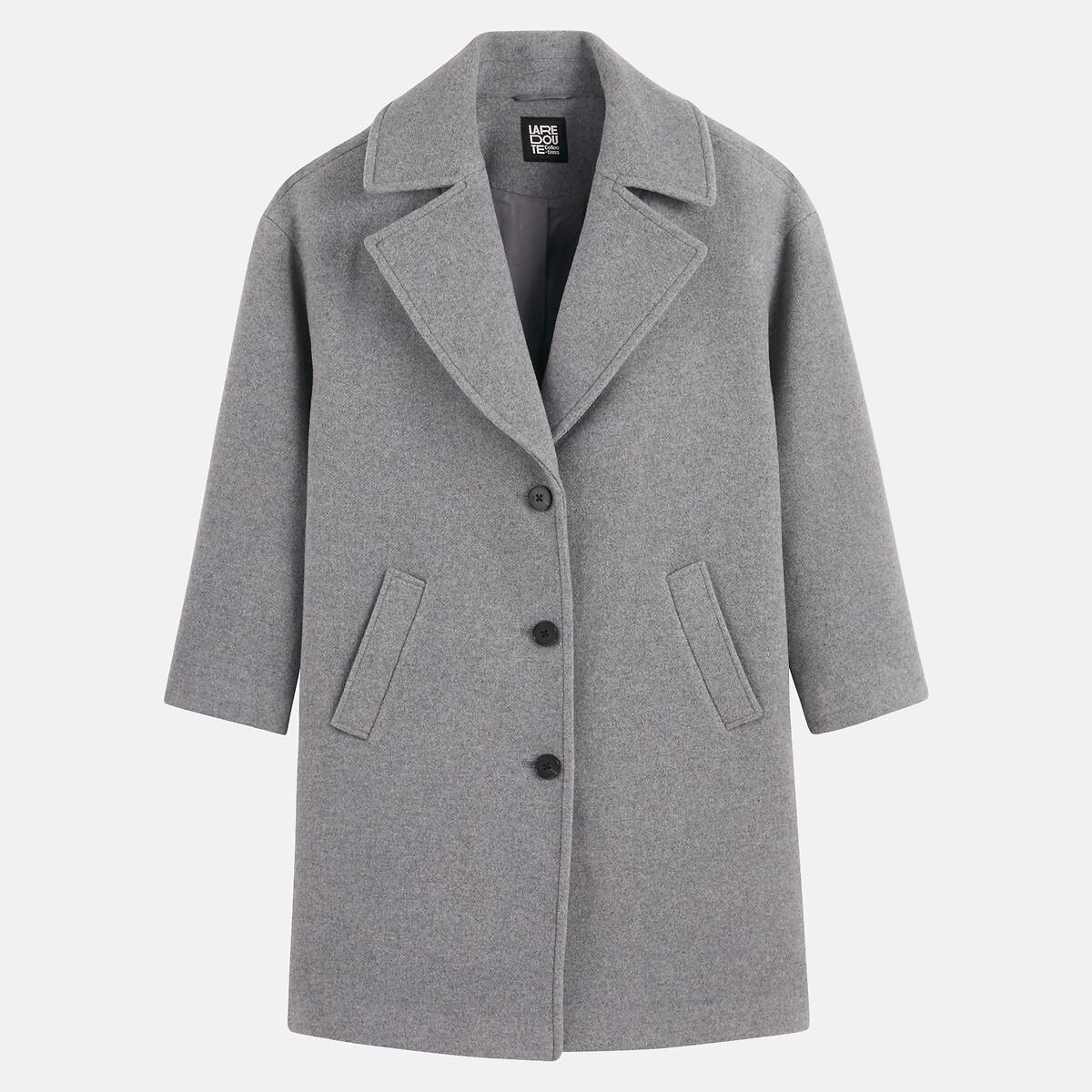 La Redoute Collections Halblanger Wintermantel mit Knopfverschluss  