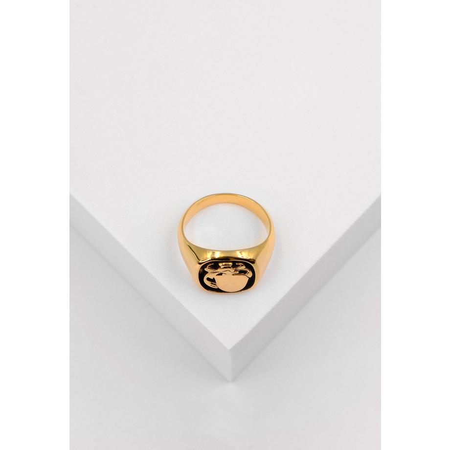 MUAU Schmuck  Wappenring Gelbgold 750 