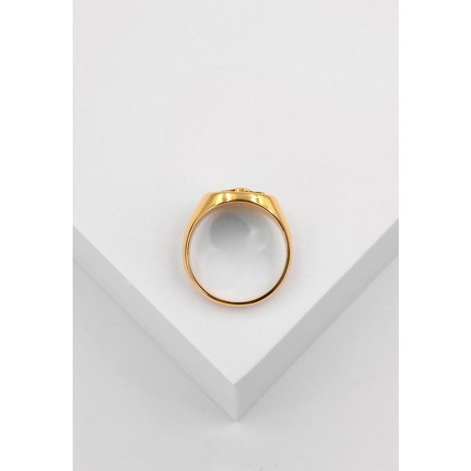 MUAU Schmuck  Wappenring Gelbgold 750 