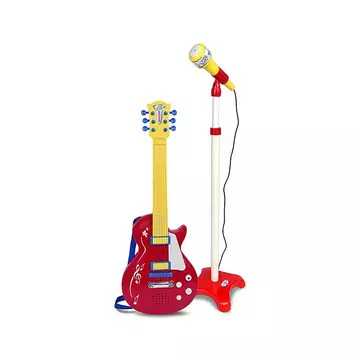 Rockgitarre mit Standmikrofon-Verstärker