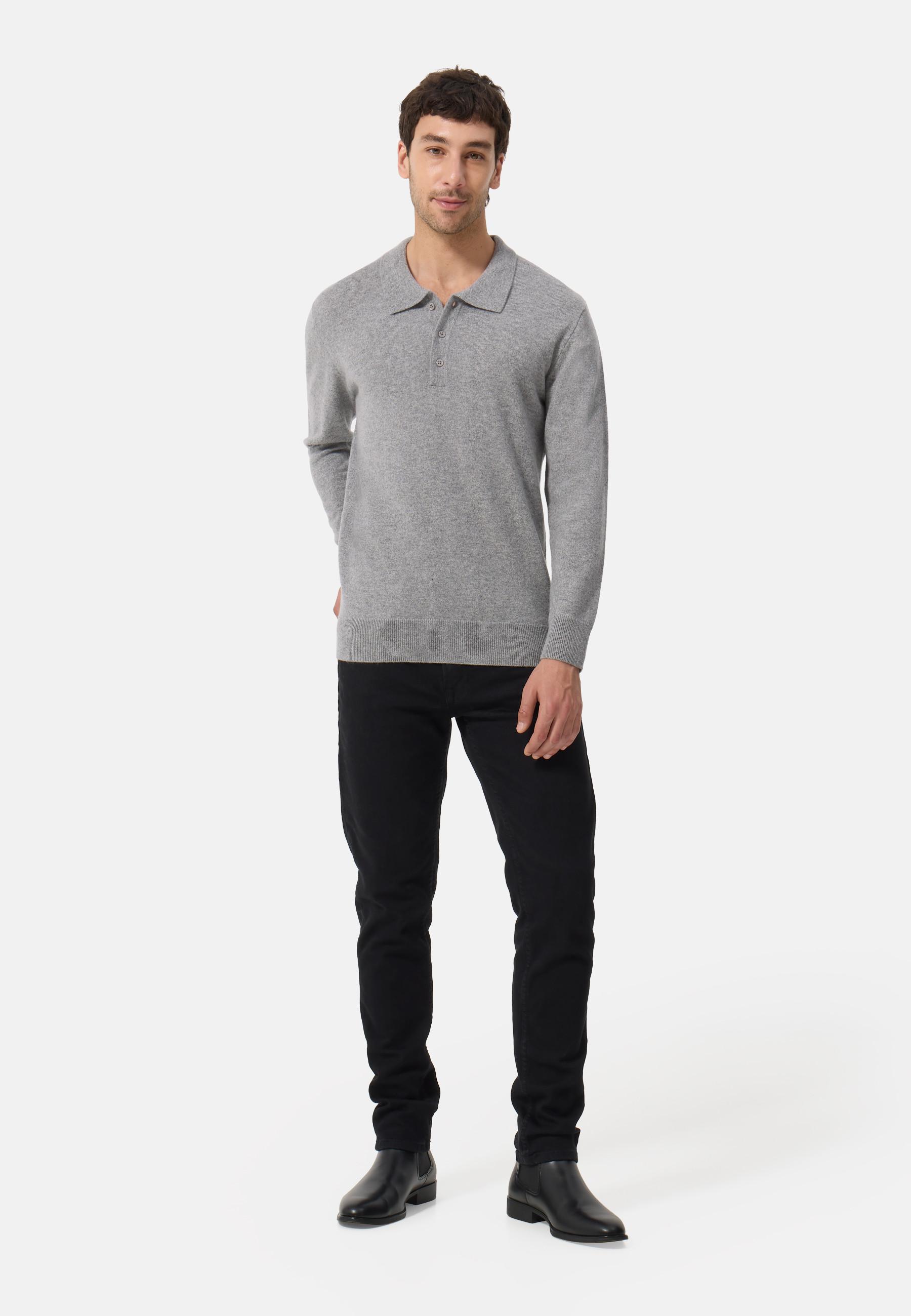 CASH-MERE.CH Polo Cachemire Manches Longues  