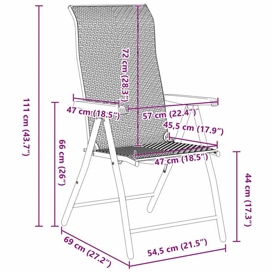 VidaXL Set da Pranzo per Giardino Polyrattan  